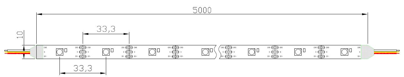 30leds/M 5050 CV Pixel LED Strip