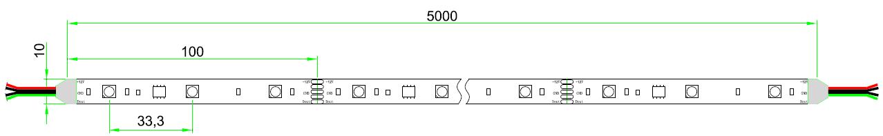 30leds/M 5050 CV Pixel LED Strip
